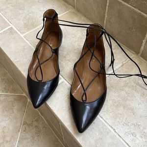 Aquazzura made in Italy shoes size 40 worn once black leather